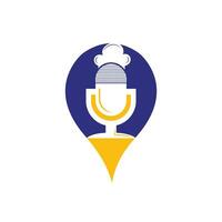 chefe de cozinha podcast vetor logotipo Projeto modelo.