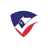 Verifica casa vetor logotipo Projeto modelo. logotipo para real Estado negócios.