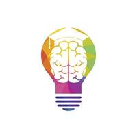 cérebro e graduação boné com lâmpada ícone Projeto. educacional e institucional logotipo Projeto. vetor