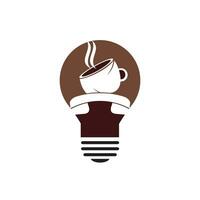 design de logotipo de vetor de chamada de café. ícone de fone e copo.