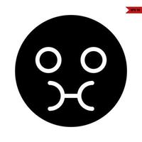 ícone de glifo de emoticon vetor
