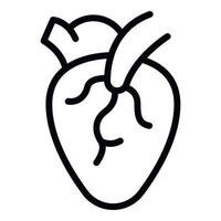 coração paciente ícone esboço vetor. cardio cirurgia vetor