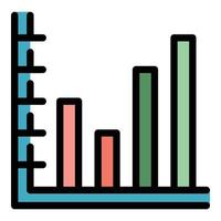 vetor de ícone de gráfico de negócios plano