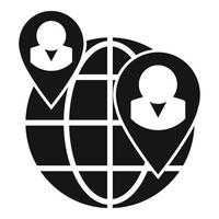 global procurar ícone simples vetor. humano o negócio vetor