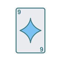 ícone de vetor de cartão de diamantes