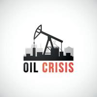 ilustração do conceito do vetor da crise do petróleo.