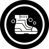 ícone de vetor de botas de esqui