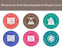 pesquisa e desenvolvimento vetor ícone conjunto