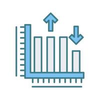 ícone de vetor de gráfico de barras