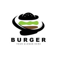 hamburguer logotipo, velozes Comida projeto, pão e legumes vetor, velozes Comida restaurante marca ícone ilustração vetor