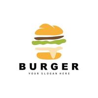 hamburguer logotipo, velozes Comida projeto, pão e legumes vetor, velozes Comida restaurante marca ícone ilustração vetor