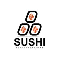 Sushi logotipo, japonês Comida Sushi frutos do mar vetor, japonês cozinha produtos marca projeto, modelo ícone vetor