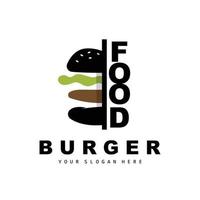 hamburguer logotipo, velozes Comida projeto, pão e legumes vetor, velozes Comida restaurante marca ícone ilustração vetor