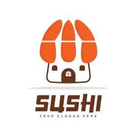 Sushi logotipo, japonês Comida Sushi frutos do mar vetor, japonês cozinha produtos marca projeto, modelo ícone vetor