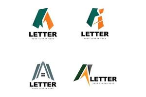 um logotipo de carta, vetor de logotipo de carta, design de marca de produto, iniciais da empresa, construção, educação