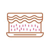 ícone de vetor de bolo de creme exclusivo