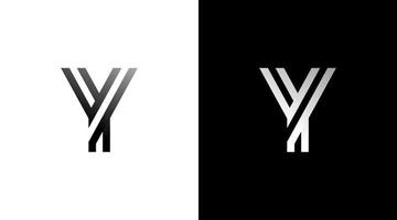 carta y inicial logotipo moda elegante luxo monograma ícone Projeto vetor