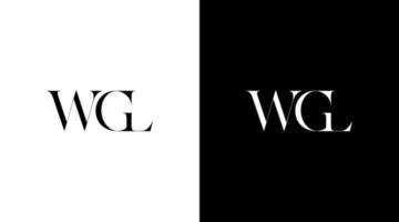 carta wgl inicial logotipo o negócio monograma ícone Projeto vetor