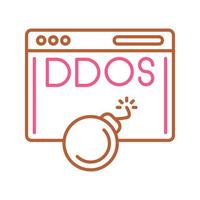 ícone de vetor de ataque ddos