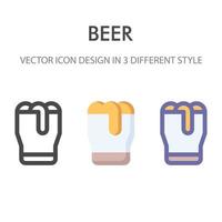 pacote de ícones de cerveja isolado no fundo branco. para o design do seu site, logotipo, aplicativo, interface do usuário. ilustração de gráficos vetoriais e curso editável. eps 10. vetor