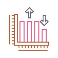 ícone de vetor de gráfico de barras