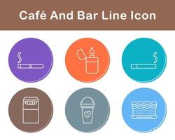 cafeteria e Barra vetor ícone conjunto