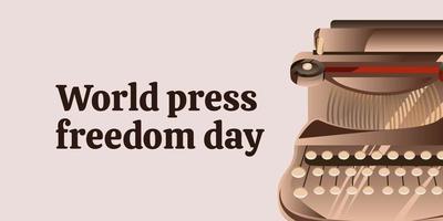 mundo pressione liberdade dia conceito vetor ilustração. mundo pressione liberdade dia ou mundo pressione dia para levantar consciência do a importância do liberdade do a imprensa.
