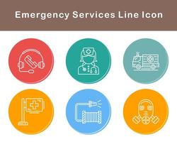 emergência Serviços vetor ícone conjunto