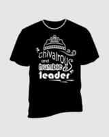 tipografia para tela impressão Camisetas ou de outros meios de comunicação imprime. simples vetor tipografia modelo. tipografia com a escrevendo cavalheiresco e humilde líder