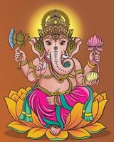 vetor senhor Ganesha, hinduísmo divindade