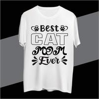 melhor design de camiseta de mãe gata de todos os tempos vetor