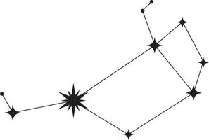 Plêiades constelação do estrelas vetor ícone Projeto. plano ícone.