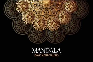 dourado mandala luxo ornamental Projeto fundo vetor