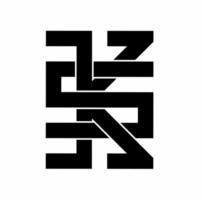 sk ks s k inicial carta logotipo isolado em branco fundo vetor