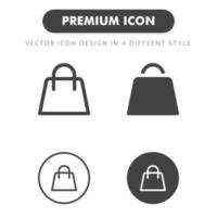ícone da sacola de compras isolado no fundo branco. para o design do seu site, logotipo, aplicativo, interface do usuário. ilustração de gráficos vetoriais e curso editável. eps 10. vetor