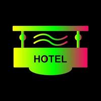 ícone de vetor de sinal de hotel