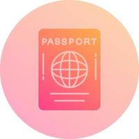 ícone de vetor de passaporte