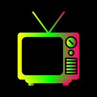 ícone de vetor de transmissão de televisão