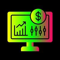 ícone de vetor do mercado de ações