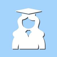 ícone exclusivo de vetor de pós-graduação feminina