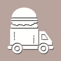 ícone de vetor de caminhão de fast food