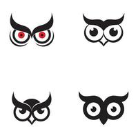 logotipo do ícone da coruja vetor