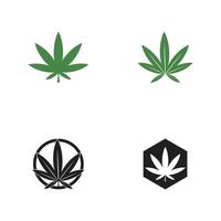 logotipo da cannabis e vetor do símbolo