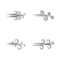 logotipo do vento e vetor de símbolo