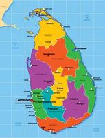 sri lanka mapa país vetor