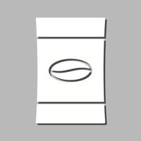 ícone de vetor de pacotes de café
