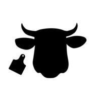 vaca tag ícone vetor. vacas ilustração placa. bifes símbolo ou logotipo. vetor