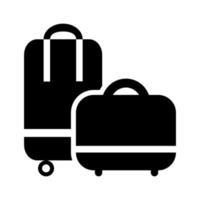 viagem saco vetor ícone. bagagem ilustração símbolo. armazenamento logotipo.