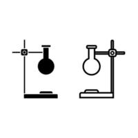 laboratório ícone vetor. análises ilustração placa. teste tubo símbolo. química logotipo. vetor