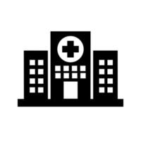 hospital construção vetor ícone. ambulância ilustração símbolo ou logotipo. ajuda placa.